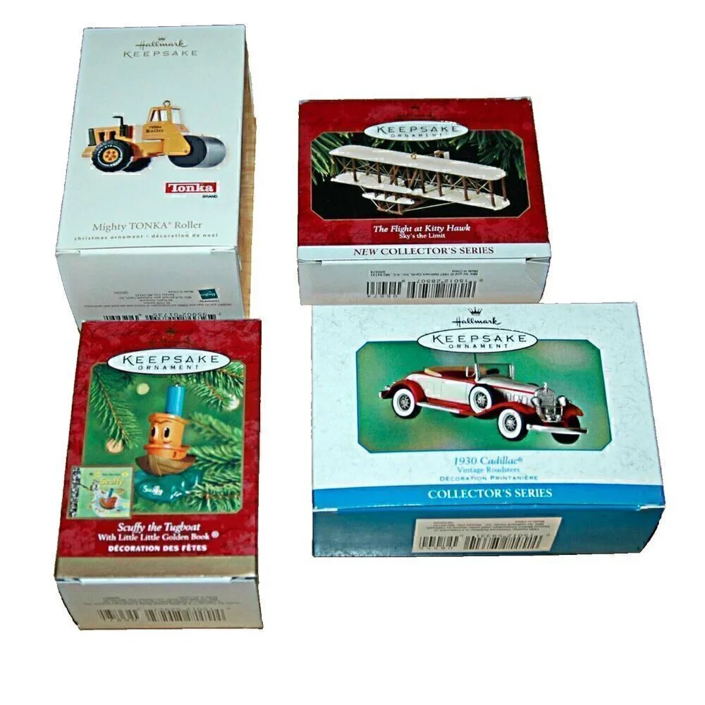 Hallmark Ornaments TONKA Cadillac Kitty Hawk Fly Scuffy Tugboat